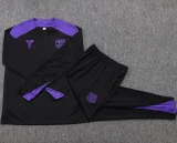 25-26 BAR Black Half Pull Tracksuit #B2558(半拉链)