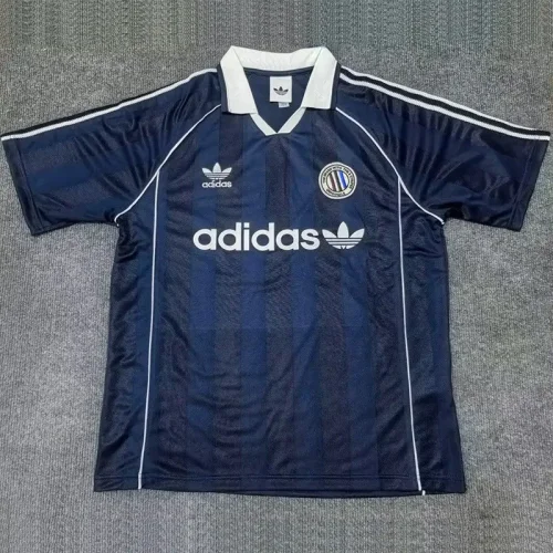 2025 Ad Three Stripes Classic Edition Blue Polo Short Sleeve (经典版)