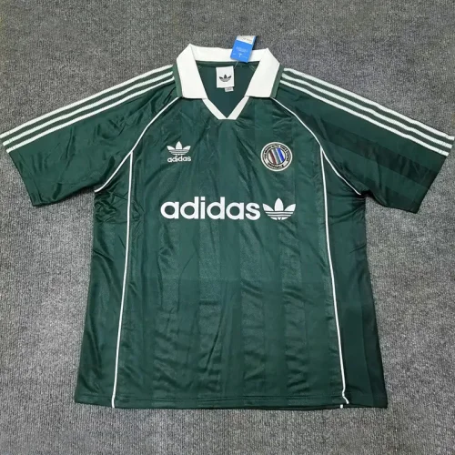 2025 Ad Three Stripes Classic Edition Green Polo Short Sleeve (经典版)