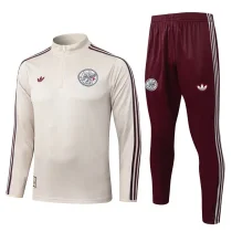 25-26 Ajax Beige Half Pull Tracksuit #B2595(半拉链)