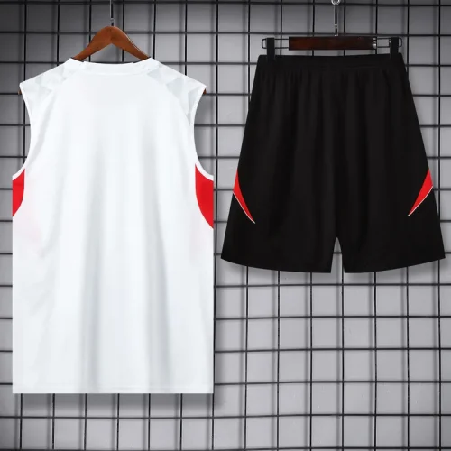 25-26 Man Utd White Tank top and shorts suit