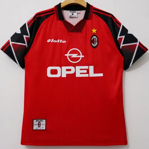 1997-1998 ACM Red Retro Soccer Jersey