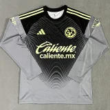 25-26 Club America Black Grey GoalKeeper Long Sleeve Soccer Jersey (长袖)