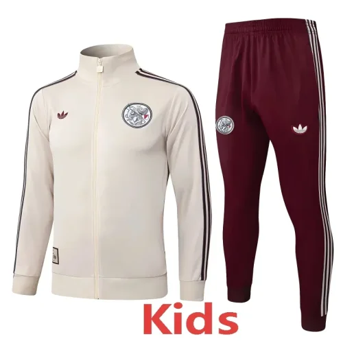 25-26 Ajax Beige Kids Jacket Tracksuit #E25163(童装)
