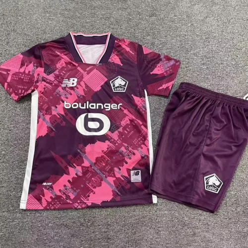 25-26 Lille Purple Special Edition Kids Soccer Jersey