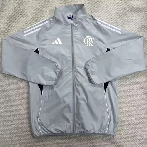25-26 Flamengo Gray Windbreaker (白边)