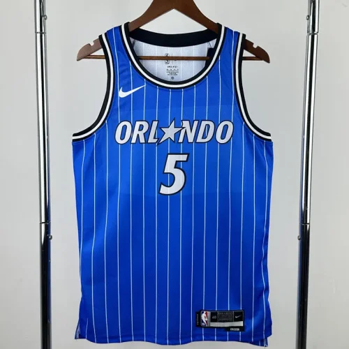 25-26 Magic BANCHERO #5 Blue Top Quality Hot Pressing NBA Jersey(条纹)