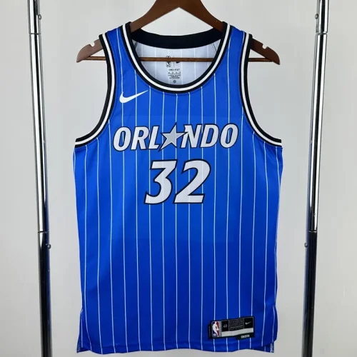 25-26 Magic O'NEAL #32 Blue Top Quality Hot Pressing NBA Jersey(条纹)