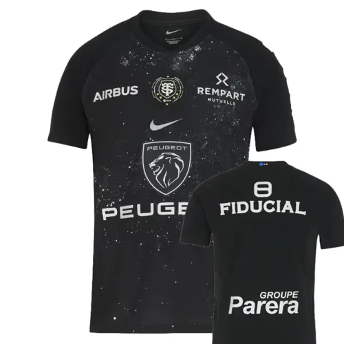 2025 Toulouse Black Rugby Jersey (圆领)