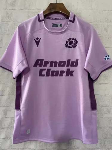 2025 Scotland Away Pink Rugby Jersey (圆领)