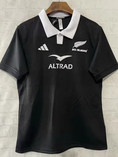 2025 New Zealand Black Away Polo Rugby Jersey (有领)