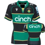 2025 Northampton Saints Home Black Polo Rugby Jersey (有领)