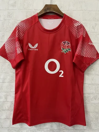 2025 England Red Rugby Jersey (圆领)