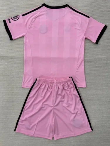 25-26 Bayern Pink Goalkeeper Kids Soccer Jersey