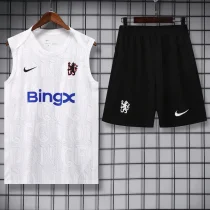 25-26 CHE White Tank top and shorts suit