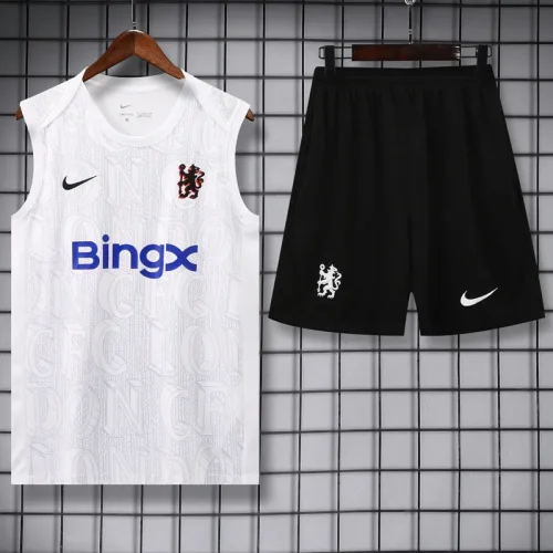 25-26 CHE White Tank top and shorts suit