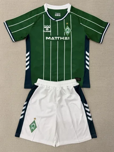 25-26 Werder Bremen Home Kids Soccer Jersey