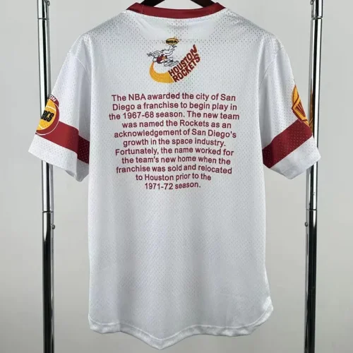 2026 ROCKETS White Retro High Quality Casual T-Shirt #MN