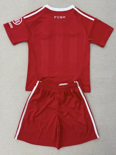 25-26 Bayern Red Goalkeeper Kids Soccer Jersey