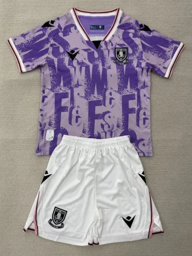 25-26 Sheffield Wednesday Away Kids Soccer Jersey