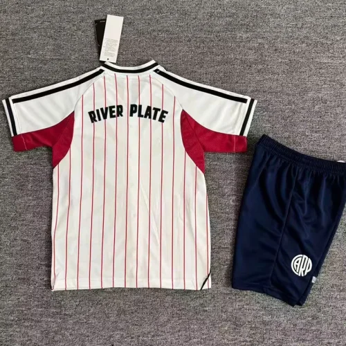 25-26 River Plate White Casual Edition Kids Baseball Jersey