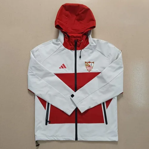 25-26 Sevilla White Red Windbreaker