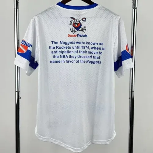 2026 Nuggets White Retro High Quality Casual T-Shirt #MN