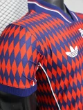 25-26 Bayern Red Blue Casual Edition Player Version Soccer Jersey