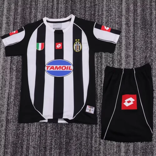 2002-2003 JUV Home Kids Retro Soccer Jersey