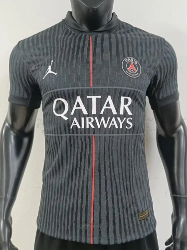25-26 PSG Jordan Grey Black Player Version Soccer jersey