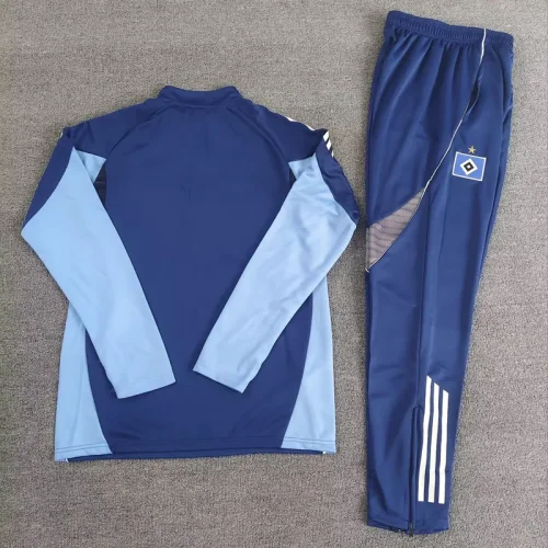 25-26 Hamburg SV Royal blue Half Pull Tracksuit (Pants Have Pocket)(半拉链)