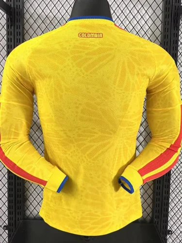 2026 Colombia Home Long Sleeve Player Version Soccer Jersey (长袖球员)