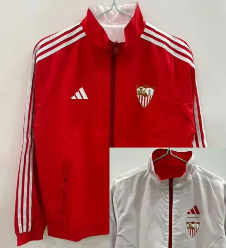 25-26 Sevilla Red & White Double Sided Windbreaker (双面风衣)
