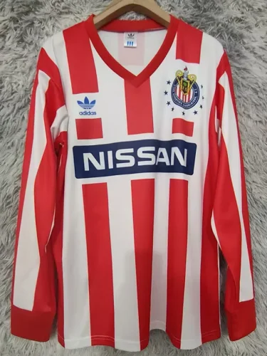 1990-1991 Chivas Home Long Sleeve Retro Soccer Jersey (长袖)