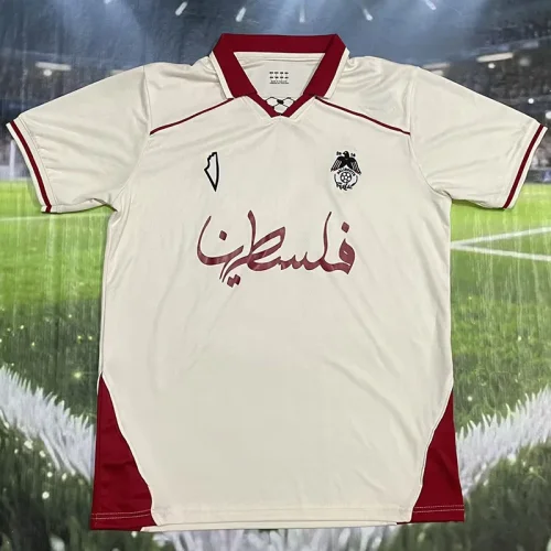 25-26 Palestina Beige Training shirts (#17)红领