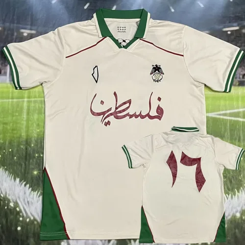 25-26 Palestina Beige Training shirts (#17)绿领
