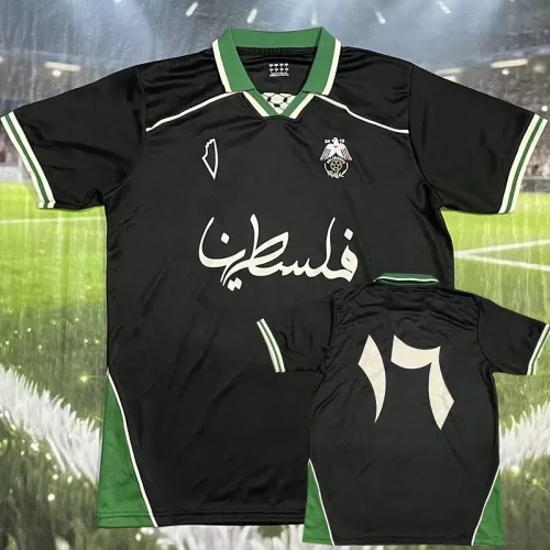 25-26 Palestina Black Training shirts (#17)