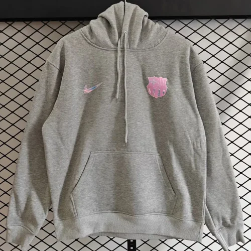 25-26 BAR Gray Hoody 灰色(加绒)粉标
