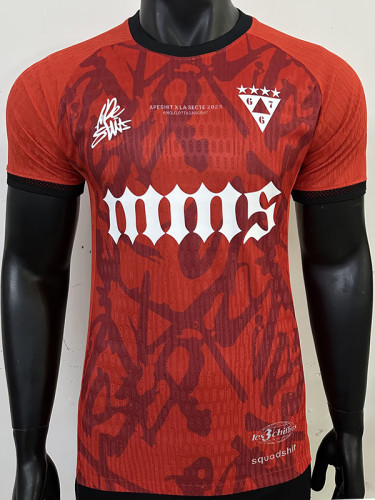 667 Apeshit X La secte 2023 Red Player Version Training shirts