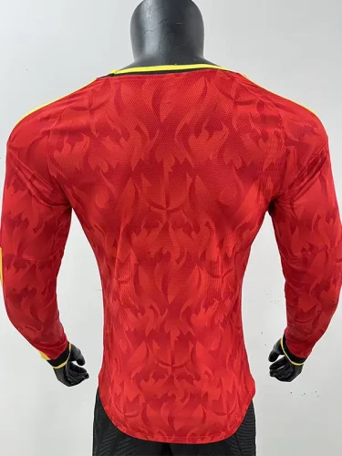 2026 Belgium Home Long Sleeve Player Version Soccer Jersey (长袖球员)