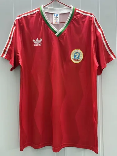 1986 Bulgaria Red Retro Soccer Jersey