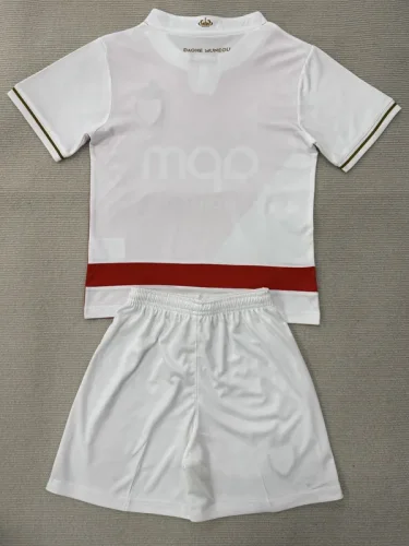 2025-26 Monaco Home Kids Soccer Jersey