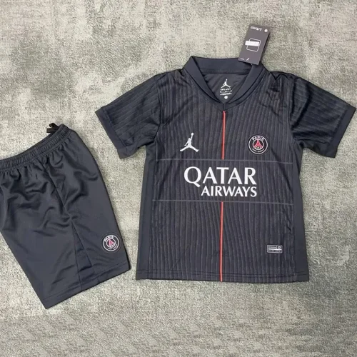 2025-26 PSG Jordan Fourth Kids Soccer Jersey