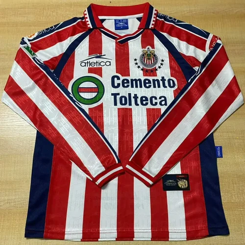 1999-2000 Chivas Home Long Sleeve Retro Soccer Jersey (长袖)