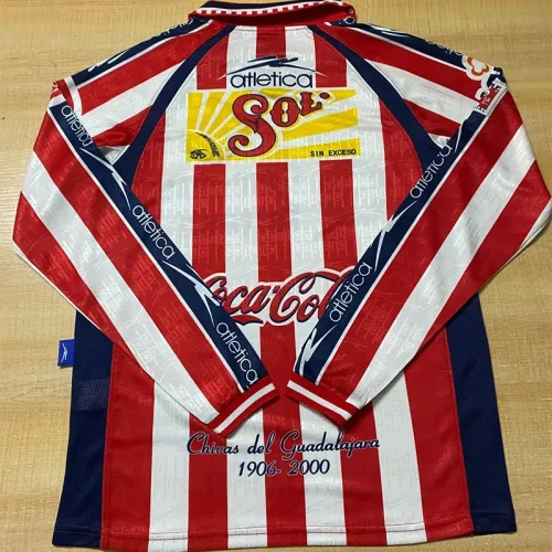 1999-2000 Chivas Home Long Sleeve Retro Soccer Jersey (长袖)