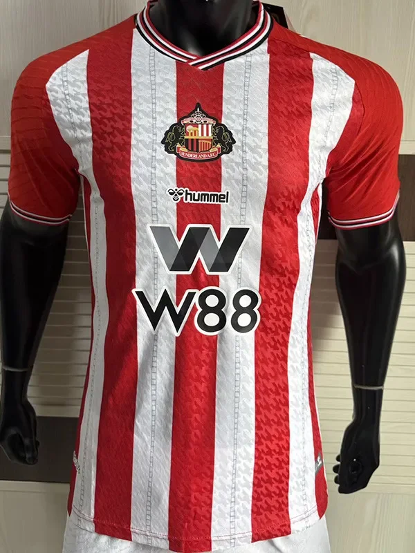 2025-26 Sunderland Home Player Version Soccer Jersey