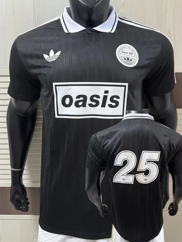 2025 Ad Oasis Joint Edition #25 Player Version Black Polo Short Sleeve (白边)
