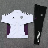 2025-26 Man Utd White Jacket Tracksuit