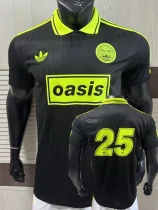2025 Ad Oasis Joint Edition #25 Player Version Black Polo Short Sleeve (绿边) 2025 Ad Oasis Joint Edition #25 Player Version Black Polo Short Sleeve (绿边)