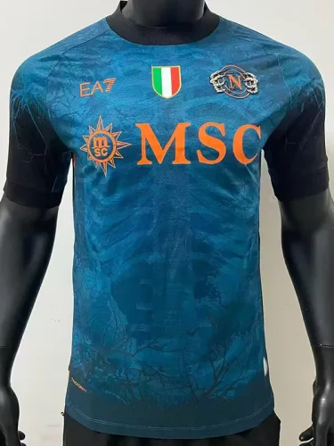 2025-26 Napoli Halloween Blue Player Version Soccer Jersey